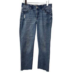 Democracy "Ab"technology Distressed Raw Hem Crop Jeans Size 6